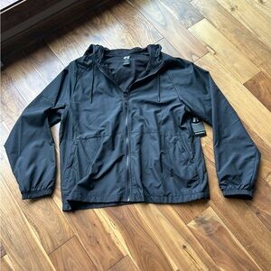 NWT Men’s lightweight zip up jacket, XL, Black